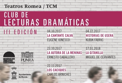 Los teatros Romea y Circo acogen la III edición del Club de Lecturas dramáticas  